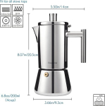 Easyworkz Diego 4 tassi roostevabast terasest segav espresso masin - induktsioon maksab katla - 300ml