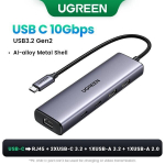 Ugreen USB Etherneti adapter 1000/100Mbps RJ45 LAN s&uuml;learvuti ja PC-2-in-1 1000Mbps