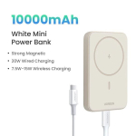 Akupank Ugreen PD20W magnetj&otilde;u pank - valge, 10000mAh, CH