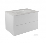 Seinale kinnitatav vannitoakapp kraanikausiga Besco Akya Classic, 76 cm, valge