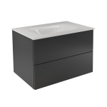 Seinale kinnitatav vannitoakapp kraanikausiga Besco Akya Classic, 76 cm, hall/valge