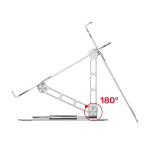 Kanderaam - Unitek OT180SL01 360&deg; Reguleeritav 10-16" S&uuml;learvutitele