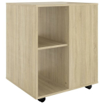 vidaXL ratastel kapp, Sonoma tamm, 60 x 53 x 72 cm, puitlaastplaat