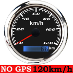 AD Marine paadiauto GPS -i spidomeeter 85mm veekindel IP67 spidomeeter 30 km/h 60km/h 120km/h 200 km/h kiiruseomeeter 7 v&auml;rvi LED -ga