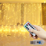 600 LED-valguskardin, 8 režiimi USB j&otilde;ulup&auml;rg kaugjuhtimispuldiga