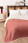 DC Home voodikate Muslin Tile Red, 230x250 cm