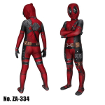 Deadpool Cosplay &uuml;likond - superkangelase bodysuit koos maski ja aksessuaaridega lastele ja t&auml;iskasvanutele - 3 tk. Aksessuaarid, 120 (sobib 110&ndash;120 cm)