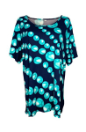 Naiste T-s&auml;rk, sinine - roheline, 4XL/5XL