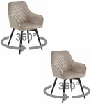 2 p&ouml;&ouml;rleva 360&deg; s&ouml;&ouml;gitooli komplekt Nana360, beež