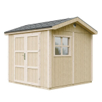 Aiamaja esmaklassiline 5,9 m&sup2; - K252x250x294 cm - P&otilde;randa ja bituumensindlitega - Timbela M913A