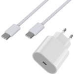 Kiire laadija 20W + USB-C USB-C kaabel 2 meetrit iPhone 15 - 15 PLUS - 15 PRO - 15 PRO MAX Phonillico&reg;