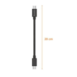 Lot 3 kaableid 20cm USB-C USB-C mustad Samsung Galaxy A12 / A02S / A32 4G / A32 5G / A42 5G / A52 Phonillico&reg;