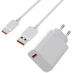 Kiire Laadija 67W + Kaabel Xiaomi 13/13T/12/12X/Redmi Note 13 Pro/Redmi Note 12 Pro/Poco X6/Poco F5/Pad 6 Pro/Pad 5 Pro jaoks