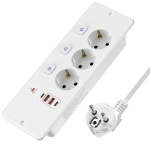 Lauapistik USB C PD 20 W, Sisseehitatud, 3-Viisiline &Uuml;hendus, Eraldi L&uuml;litatav, 2 Meetrit Kaabel, Kodukontoris, Valge.
