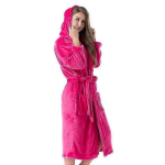 Tuimad hommikumantlid naistele, kuurorthotelli koduse spaa keerab hommikumantli fliisi plush long_rose red_l