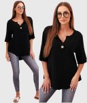 Pluus naistele Muslin, must
