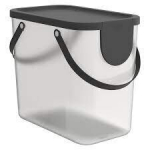 Rotho pr&uuml;gisorteerimiskast Albula, 25 l, l&auml;bipaistev