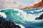 Teemantmosaiik Seascape 43x21 cm
