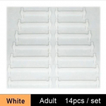 Silikoonist elastsed kingapaelad 14 tk., v&auml;rv valge