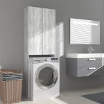 vidaXL pesumasinakapp, hall Sonoma, 64 x 25,5 x 190 cm