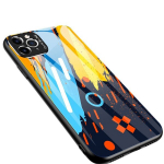Color Glass Case Durable Cover with Tempered Glass Back and camera cover iPhone 11 Pro Max pattern 1 (Multicolour)