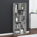 vidaXL raamatukapp, hall Sonoma tamm, 67 x 24 x 161 cm, tehispuit