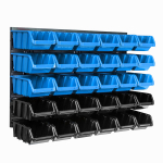 Hoius&uuml;steemi seinariiul 576 x 390 mm | 30 tk. kastid | Virnastamiskastid, renniriiul, hoiukastid | Eriti tugevad seinapaneelid | Laiendatav riiul | T&ouml;&ouml;koja riiulid, laoriiulid, t&ouml;&ouml;koja seinariiulid, pistikriiulid
