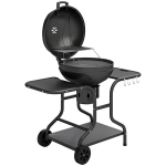 S&ouml;egrill k&uuml;psetusala &Oslash;54 cm, kahe k&uuml;lgriiuli ja ratastega, must