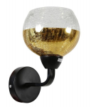 Candelluxi seinalamp Cromina, must/kuldne