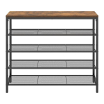 Jalatsiriiul 30x100x92,5 cm Pruun Metall