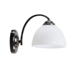Seinalamp Candellux Gracja must p&auml;rl 1x40W E27 valge klaasist vari