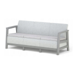 Kolmekohaline aiasofa &bdquo;Scandi Linea&ldquo;, heleshall/tume terashall