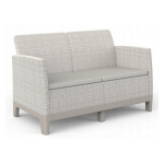 Kahekohaline aiasofa Keter Scandi Forma, 124.5x77.5x73 cm, liivakarva