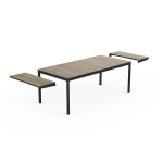 Pikendatav &otilde;uelaud Keter Deco Porto Nova 200-280, 272x94x75 cm, pruun/must