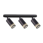 Laelamp Candellux Flin 3xGU10 must ja kuldne metallriba