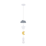Candellux laste seinalamp Moon 31-12081, valge/hall/kollane