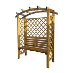 Puidust kaar pingiga pergola, 160x70x190 cm