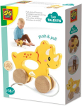 L&uuml;katav ja t&otilde;mmatav 2-in-1 puidust Triceratops - Ses