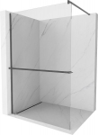 Mexen Kioto+ du&scaron;isein riiuliga Walk-in 130 x 200 cm, l&auml;bipaistev, harjatud hall metallik - 800-130-121-66-00