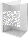 Mexen Kioto L du&scaron;inurk Walk-in, 70 x 200 cm, valge muster, kuldne - 800-070-103-50-85