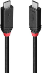 Lindy USB4 240W Type C kaabel 37000 0.5m, 40Gbps, must, C isane C isase