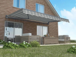 Terrassimarkiis Classic, 450x300 cm, hall/valge