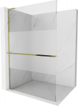 Mexen Kioto+ L du&scaron;isein riiuliga Walk-in 120 x 200 cm, l&auml;bipaistev/k&uuml;lmataoline, kuldne - 800-120-123-50-35, 120 x 200 cm