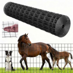 P&otilde;llumajanduslik aed, tsingitud terasest keevisv&otilde;rk, must, 1220 mm x 15240 mm