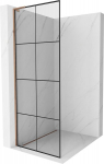 Mexen Kioto L du&scaron;isein Walk-in 90 x 200 cm, must ruudustik, roosa kuld - 800-090-103-60-77, 90 x 200 cm