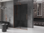 Mexen Velar du&scaron;inurk, l&uuml;kand Walk-in 130 x 200 cm, grafiit 8 mm, roosa kuld - 871-130-000-43-60, 130 x 200 cm