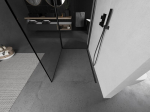 Mexen Kioto du&scaron;isein Walk-in 130 x 100 cm, must raam, harjatud gun gray - 800-130-212-66-70-100