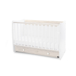 Muudetav lastevoodi Lorelli Dream New, 60x120 cm, valge/heleda tamme v&auml;rvi