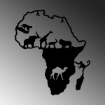 Metallist seinakaunistus Animals Of Africa, 70 cm