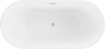 Mexen Luna vanni vaba 150 x 75 cm, valge, nikkel hari - 52031507500-97, 150 x 75 cm